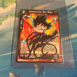 Kid Goku Autograph Card Stephanie Nadolny 