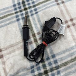 PLAID ELECTRIC SOLDERING IRON WITH TEMPERATURE GAUGE WORKS GREAT
