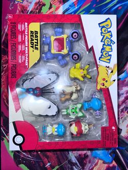 Jazwares Pokémon Battle Figure Multi 14 Pack Set w/ Pikachu & Wooper Boxed