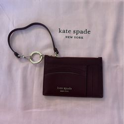 Kate Spade Maroon Wallet Keychain 