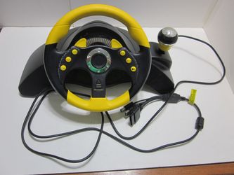 PlayStation 2 steering wheel and pedals
