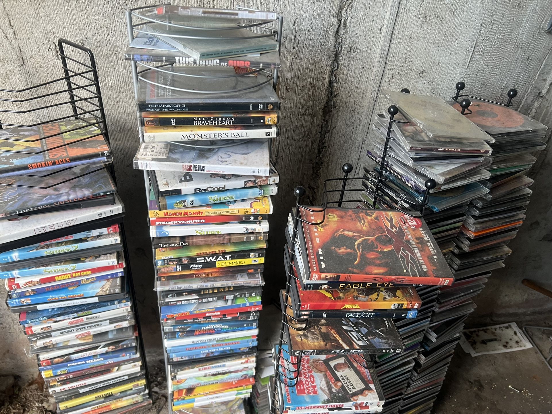 DVDs | STACKS OF DVDS & CDs