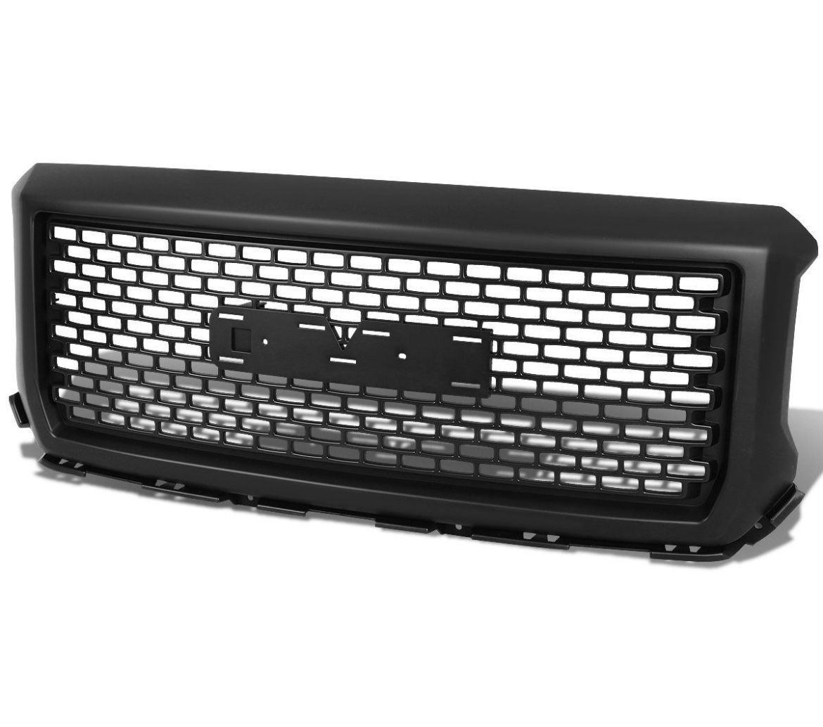 14-15 gmc sierra 1500 front mesh black grille