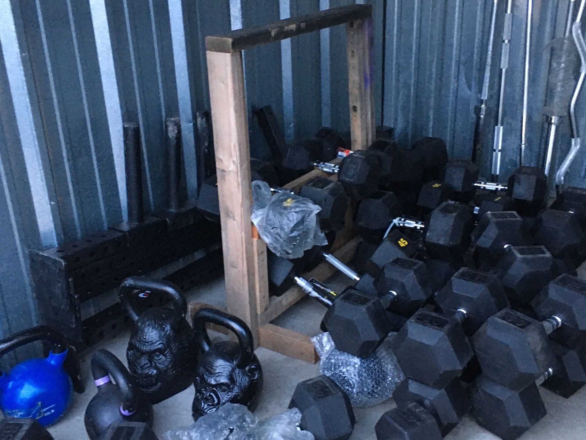 Big Rubber Hex Dumbbells 1.50 per Pound