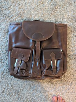 Leather  bag pack for laptop macbook 14 inches