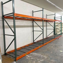 Pallet Rack Set – 10 Uprights, 24 Beams, 24 Wire Decks – Teardrop – Las Vegas