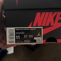 Jordan 1 Neutral Grey Low Women 11 / Men 9.5