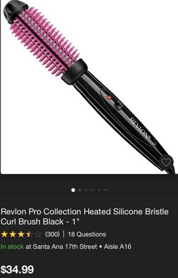 Revlon Pro Collection Heated Silicone Bristle Curl Brush Black