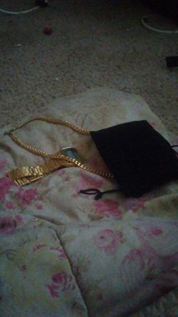 Gold chain & watch