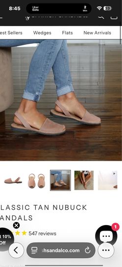 Classic Tan Nubuck Spanish Sandals