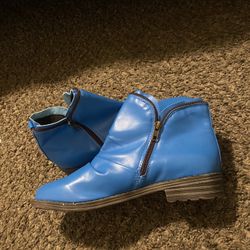 EN BLOOM | Ruched Ankle Boot – Bold Blue