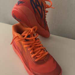 Puma Kids MB.02 "Fiery Coral/Ultra Orange" sneakers US boys Size 5.5