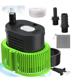 POOL COVER PUMP SUBMERSIBLE WATER PUMP 850GPH WITH 25FT EXTRA LONG POWER CORD  WITH 3 ADAPTERS 