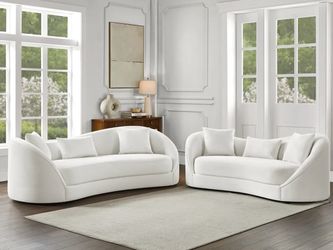 2 PCS  Circa Collection Modern Asymmetrical Sofa & Loveseat- Available in 2 colors on sale now 2389.00 free delivery 🚚