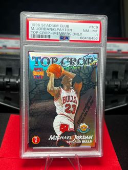 Topps 1996 Stadium Club Top Crop Jordan/Payton TC9 PSA 8