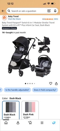Baby trend infant carrier/stroller combo.