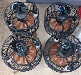 Ceiling Fan Lot of 4 with Light Kits