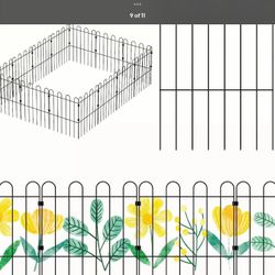 25 Pack Decorative Garden Fencing Animal Barrier Fence Panel for Yard Rustproof