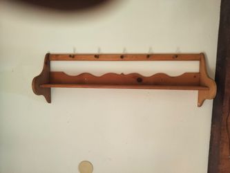 Wooden Wall  Coat hanger and Shelf