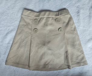 School Uniform khaki mini skirt with button detail girl size 3