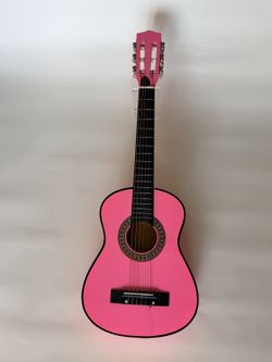 Kids Music Bundle - Pink Guitar + Ukulele + Strings & Picks