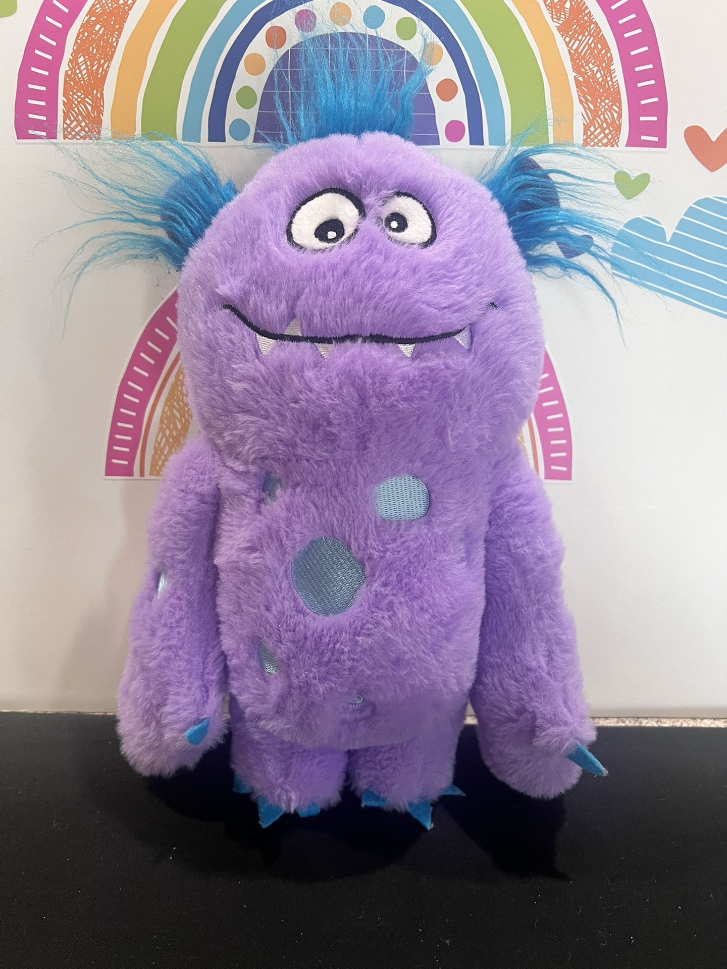 HALLOWEEN SNUGGLE MONSTER!!  12 INCH PURPLE AND BLUE!!  Super Cool