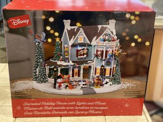 Animated Disney Holiday House with Lights and Music