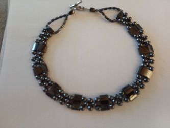 Hematite collar necklace