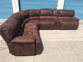 Power Reclining Sectional Sofa Couch