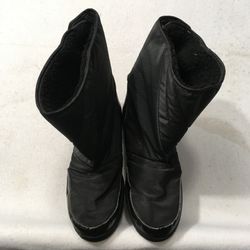 Rugged Exposure Boots Mens Size 10 Black HOOK N LOOP Motorcycle Boots.