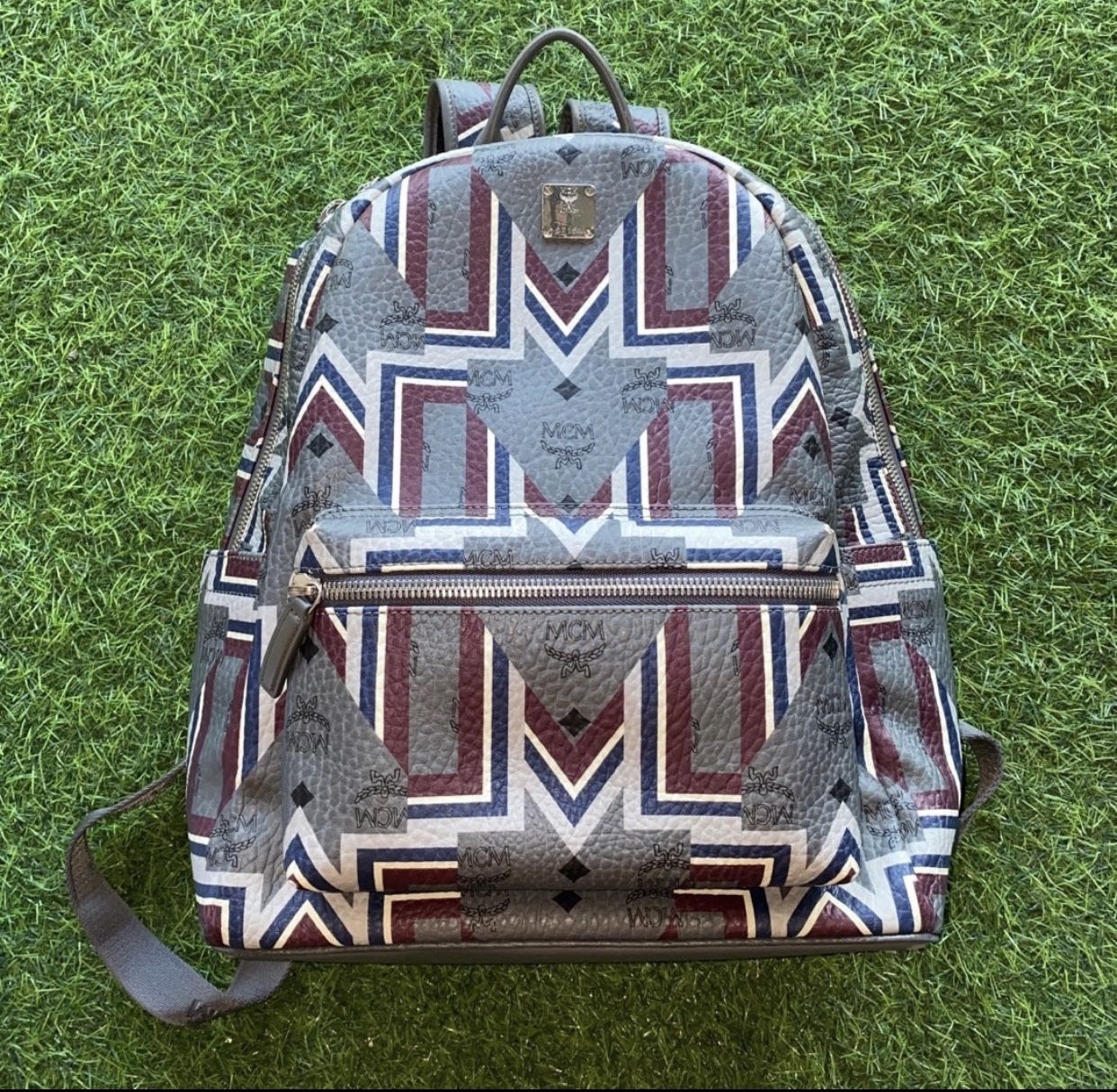 MCM Visetos Gunta Medium Stark Phantom Grey Coated Canvas Backpack for Sale in Las Vegas NV OfferUp