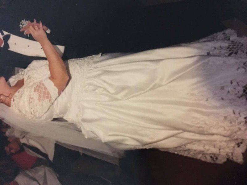 Wedding dress size 20-23 1500 or best offer sealed in a wedding box no holds