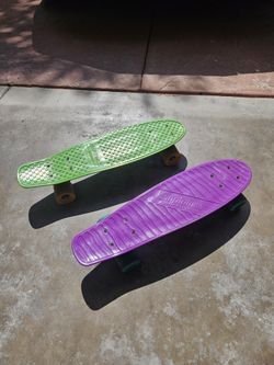 Kryptonics CLASSIC Torpedo Skateboards 22.5" Deck (2 Boards) (GREEN & PURPLE)