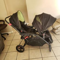 Contours option elite double stroller with infant car seat adapter. $80 obo