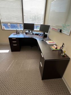 L-Shaped Executive Desk - Office Closing, Everything Must Go!