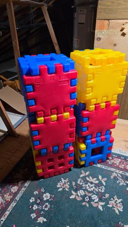 Vintage Little Tikes Big Waffle Blocks Lot - 36pc
