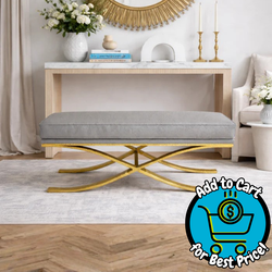 Ironies Danica Bench Shagreen Grey