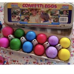 Easter Eggs With Confetti