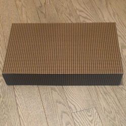 Harry Rosen Brown &amp; Black Houndstooth Box Plus Gift Bag -New 