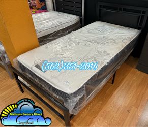 Twin bed frame with mattress Colchon single individual Nuevo