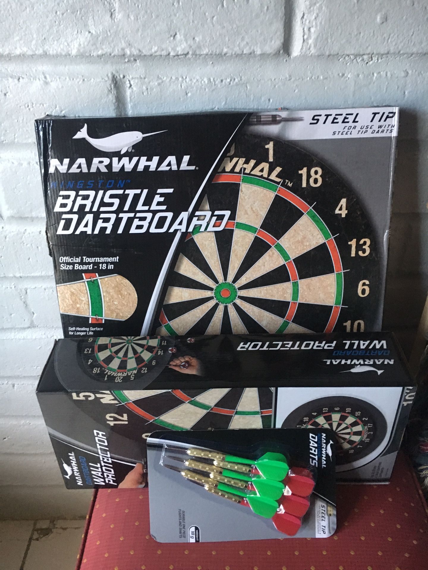 NEW NARWHAL BRISTLE DARTBOARD/ WALL PROTECTOR