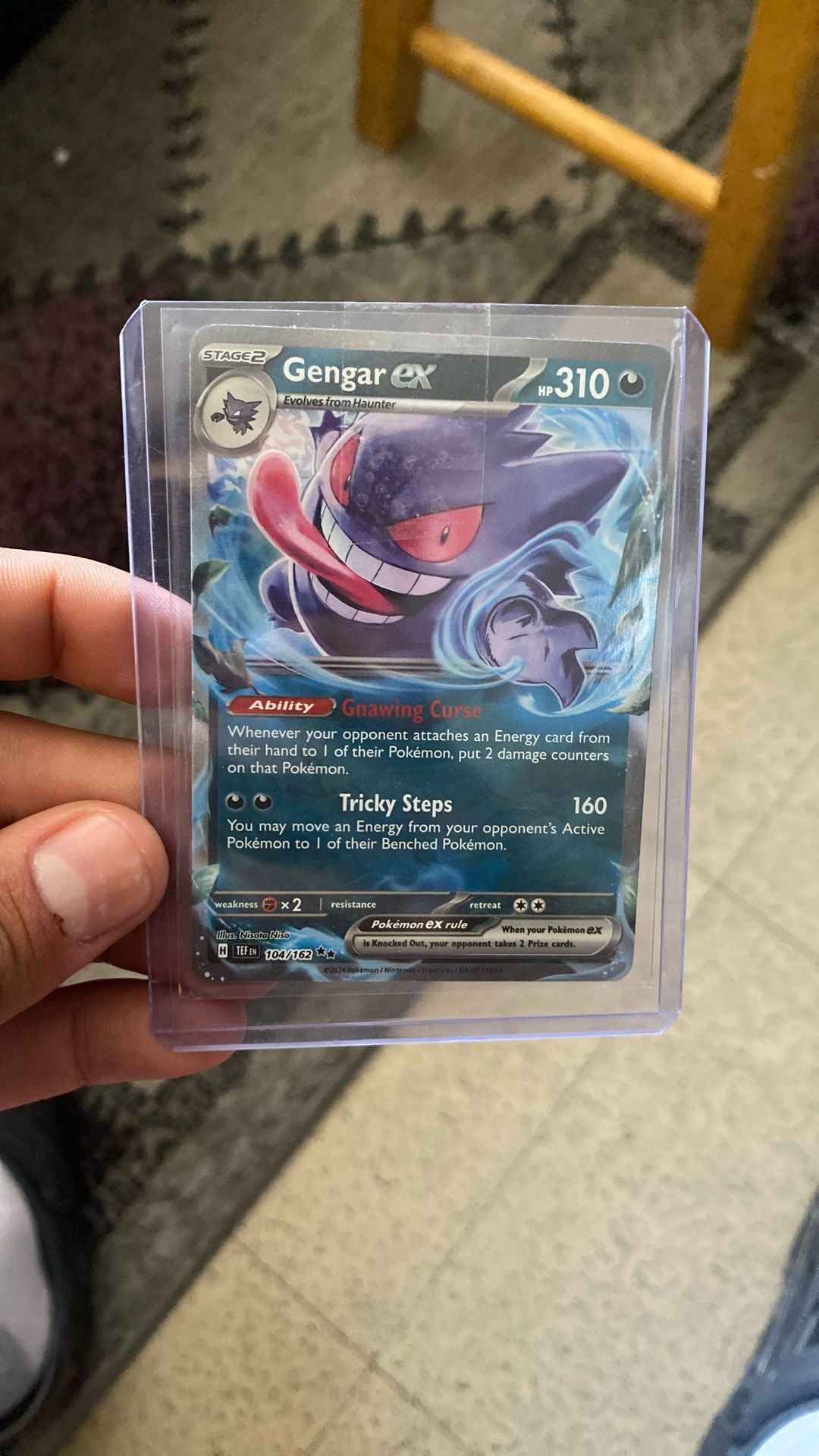 Gengar ex 104/162 Sv05: Temporal Forces Holo Pokemon Card