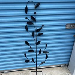 55” Black Metal Ground Stake Plant Support Growing Trellis! 