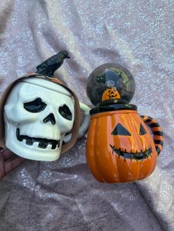 Halloween Ceramic Mugs Set of Two