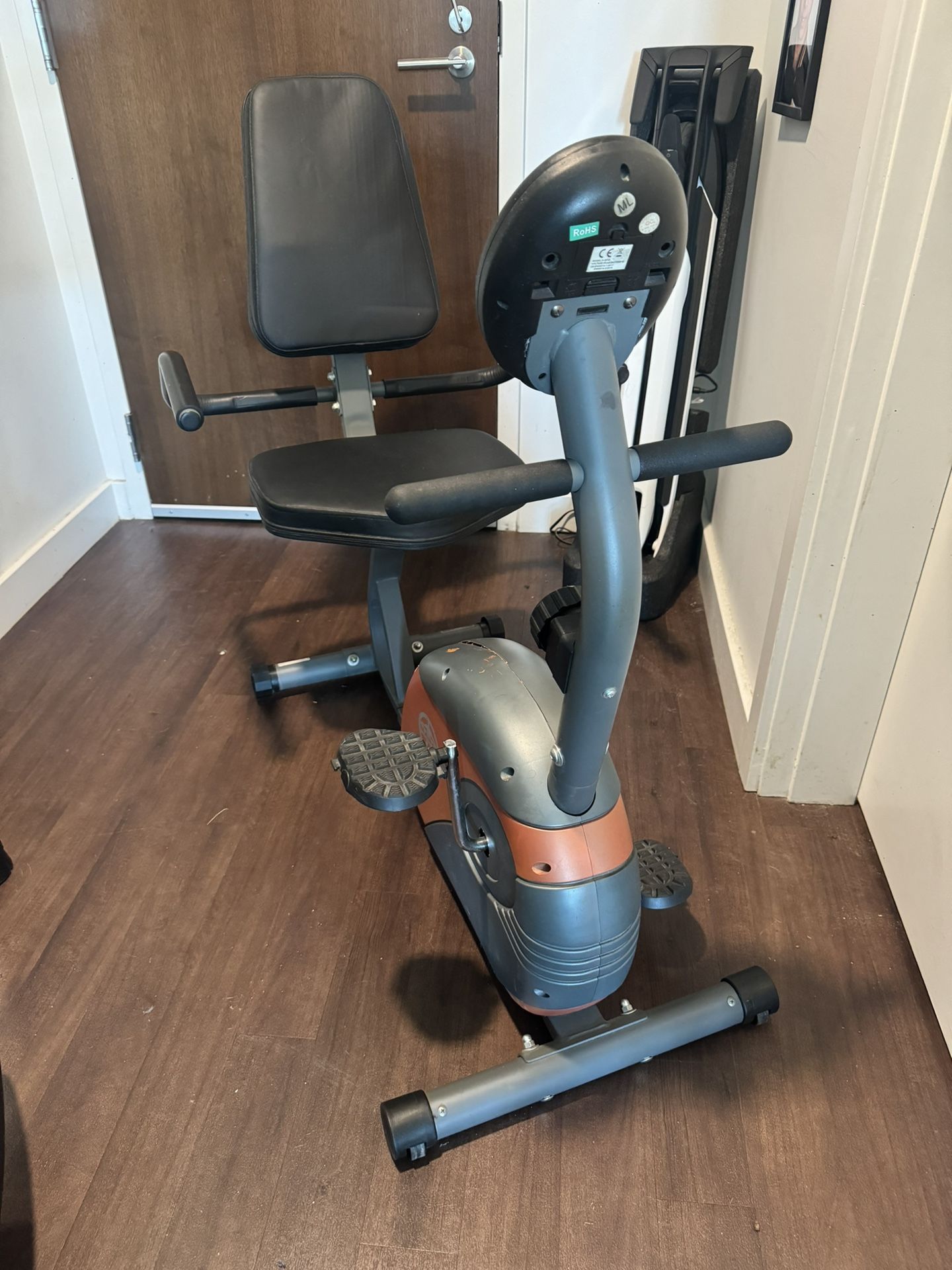 Seated stationary bike