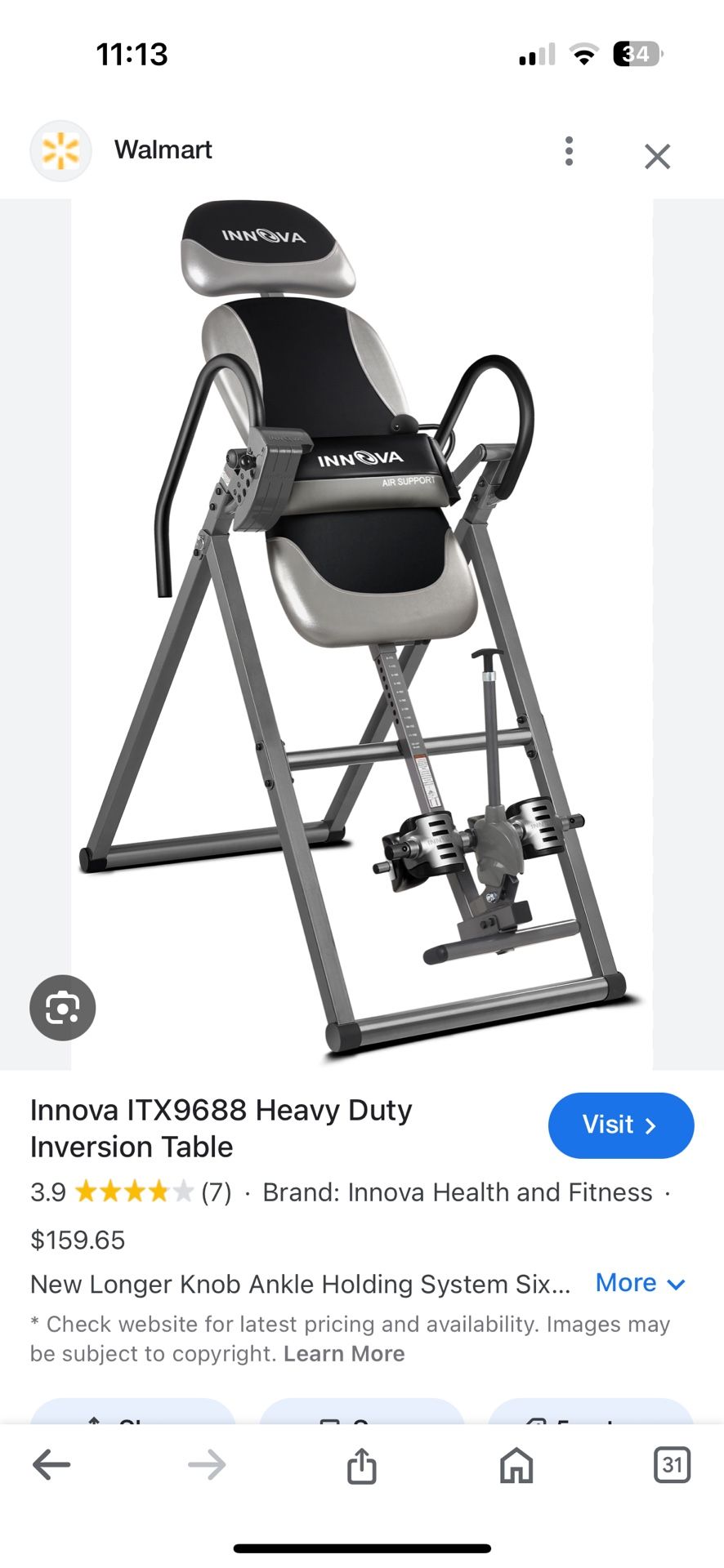 INVERSION TABLE HANGING Up Foldable Fitness Back Therapy Pain Flip Upside Down