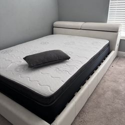Luxury Leather Queen Frame & Bed