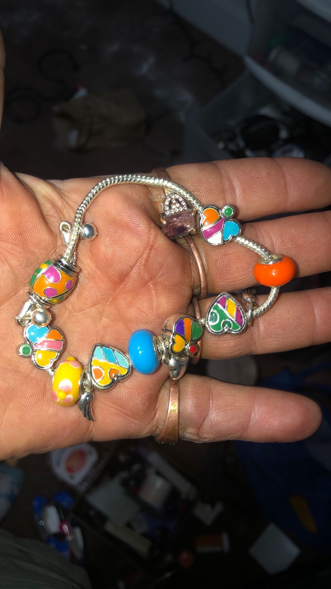 Real Silver Charm Braclet