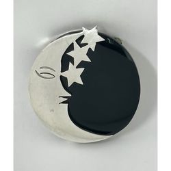 Vintage Onyx Mexico TE-25 Sterling Silver 925 Moon Stars Pin Brooch