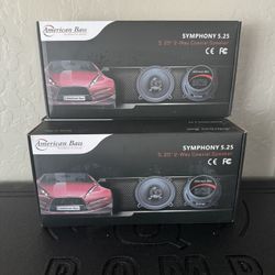 American Bass Car Audio . 5 1/4 Car Stereo Speakers High Quality. New 